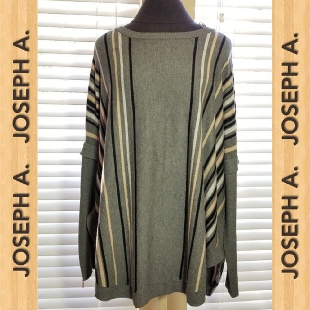 Joseph Allen NWT Women's Sweater Poncho Pullover Size Medium Color Gray